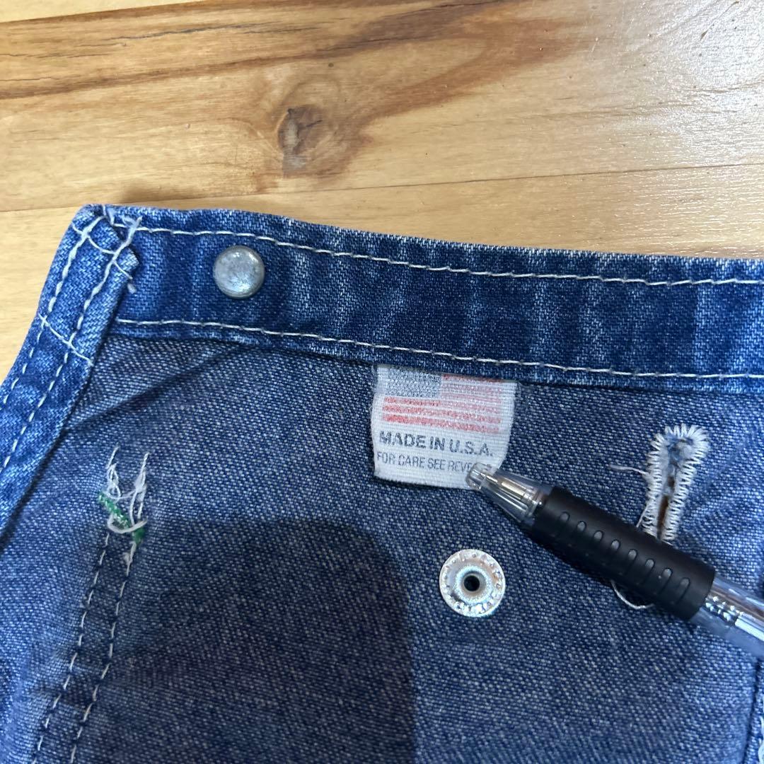 60〜70s ＵＳＡ製BIG SMITH デニムオーバーオール ＬＬサイズ