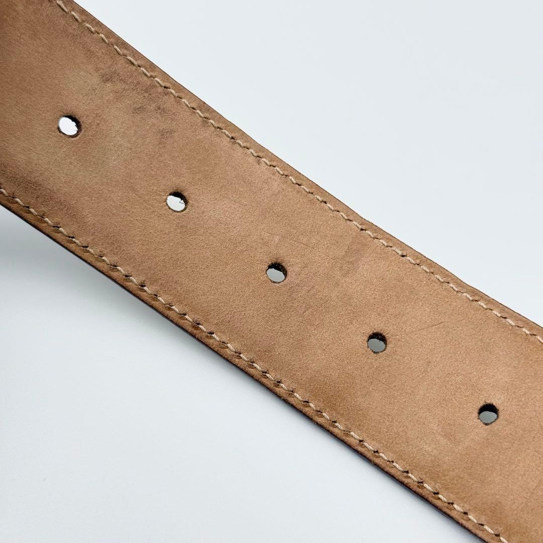 ✨良品✨グッチ GG柄 ベルト キャンバス レザー ゴールド金具 ユニセックス