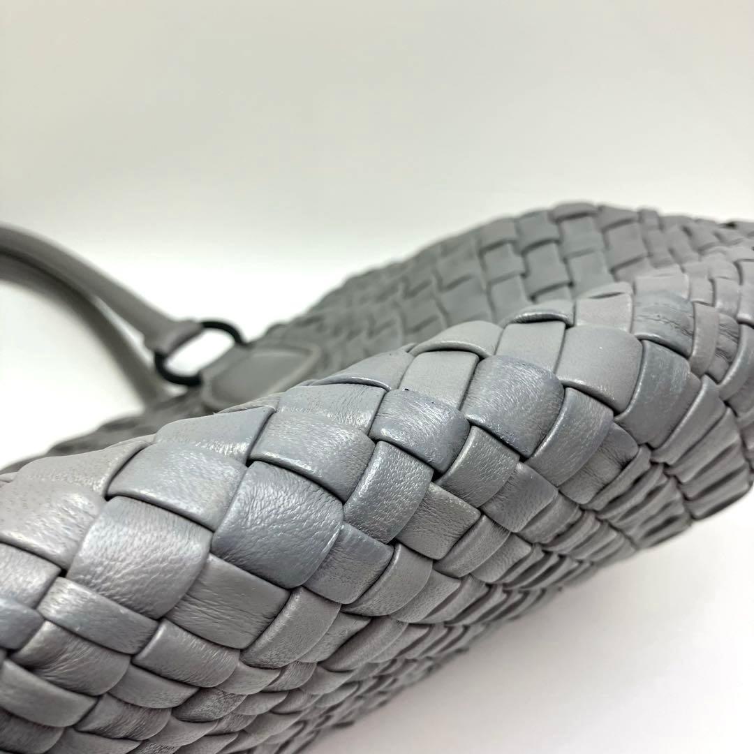 FALORNI ファロルニ レザー トートバッグ グレージュ系 編み込み