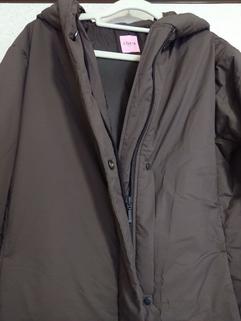 春まで着られる Chacott チャコット ブラウン ロング 中綿 ダウン