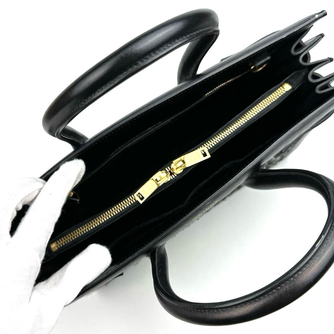 【美品】サンローラン　サックドジュール　2way　ハンドバッグ　ツイード　レザー