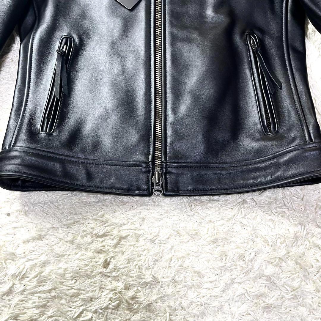 未使用保管/タグ付き/L✨カドヤ シングルライダース レザージャケット ブラック