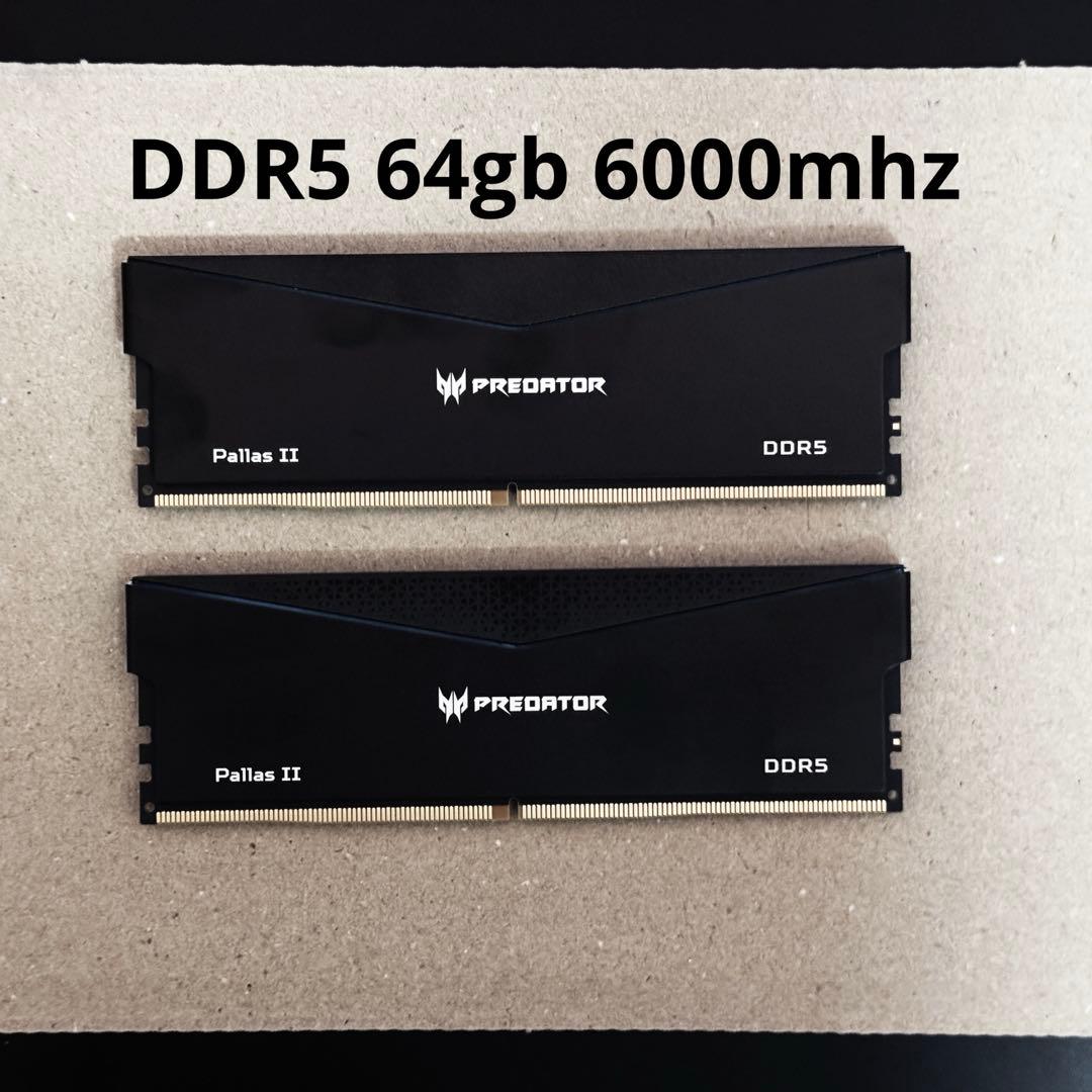 Acer Predator DDR5 6000mhz 64GB(32GBx2枚)