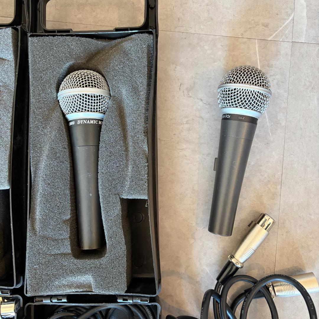 YAMAHAポータブルPAシステムとダイナミックマイクロフォン４本