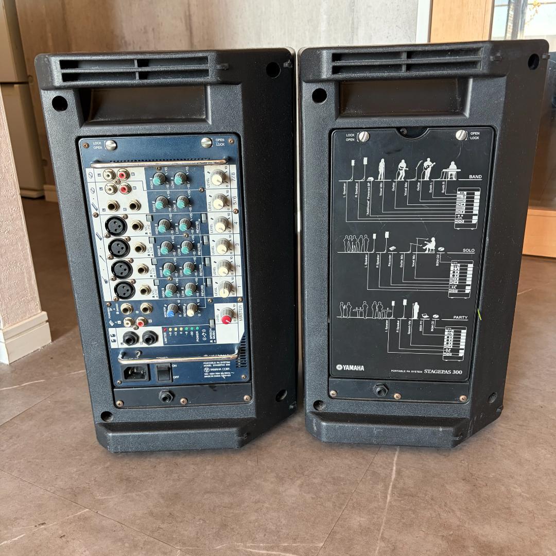 YAMAHAポータブルPAシステムとダイナミックマイクロフォン４本