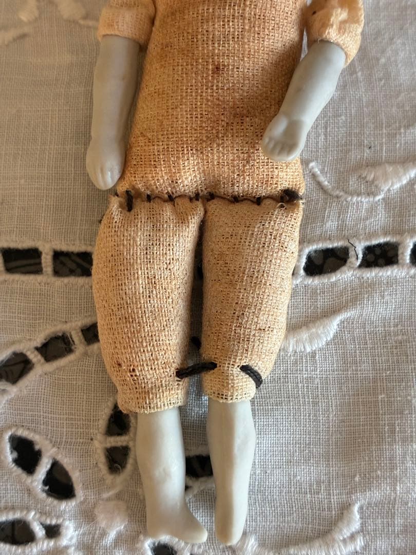 難あり！！アンティーク　小さめ　チャイナヘッドドール　ドイツ　お花付き