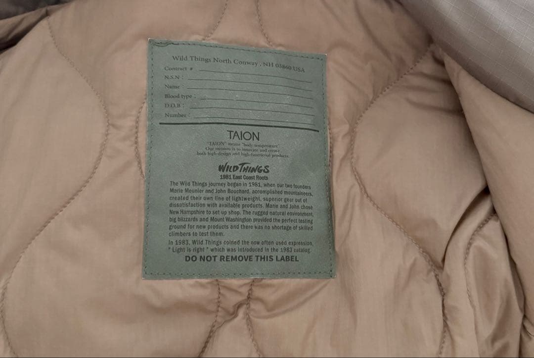 WILDTHINGS × TAION × relume別注 モンスターパーカー