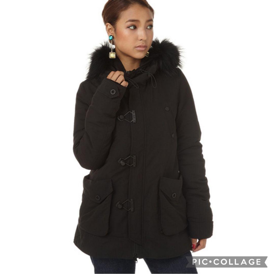 【美品】SLY ラクーンファー モッズコート N3-B ボアライナー ブラック