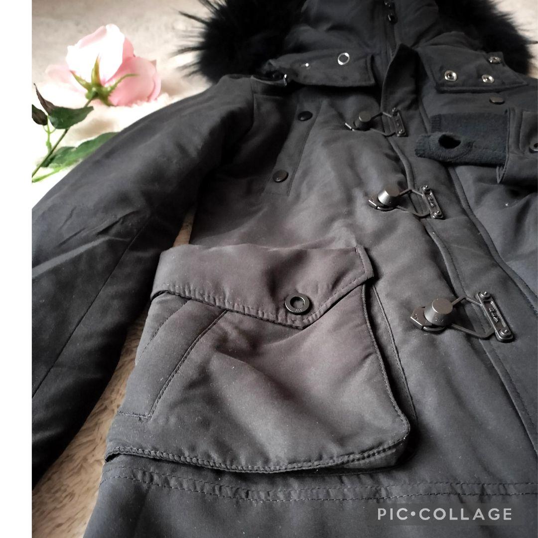 【美品】SLY ラクーンファー モッズコート N3-B ボアライナー ブラック