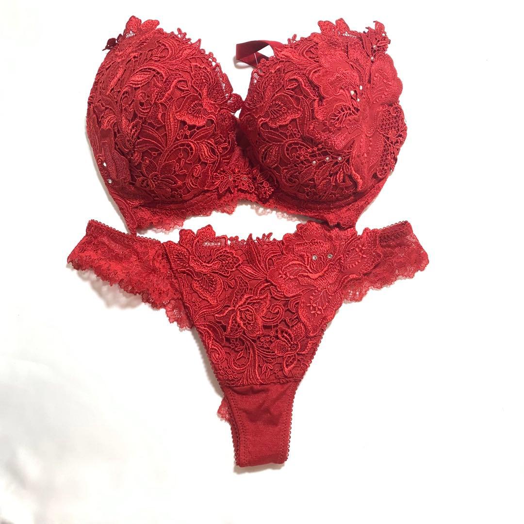 サルート salute ブラジャー Tバック F70/M 総刺繍　スワロフスキー