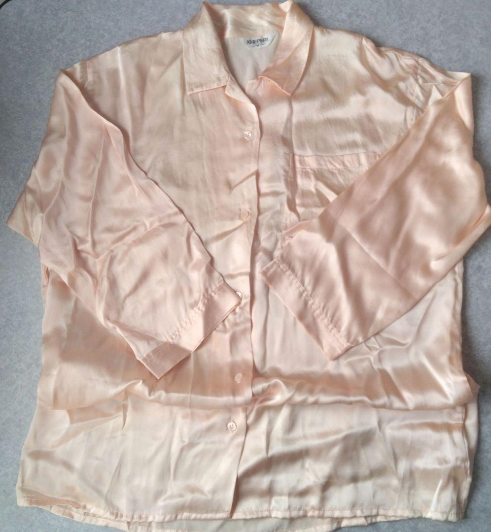 シルク100%レディースパジャマ　高品質　上下セットアップ　ズボン新品