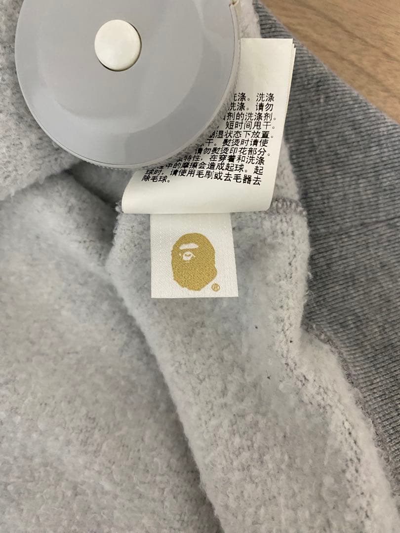 アベイシングエイプ パーカー BAPE カレッジロゴ L グレー