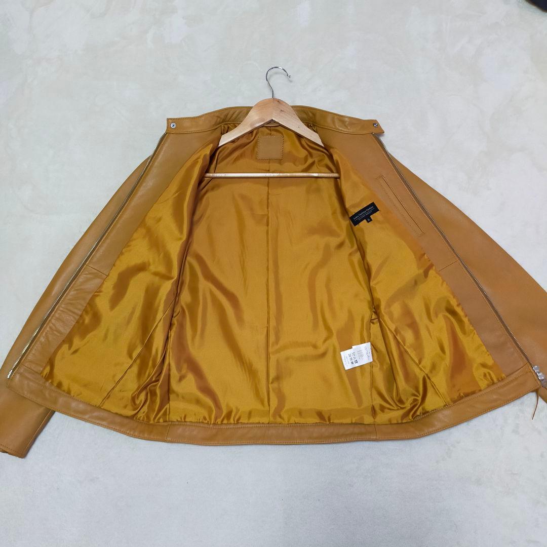 美品　ジーンズファクトリー　Lサイズ　羊革　シングルライダースジャケット