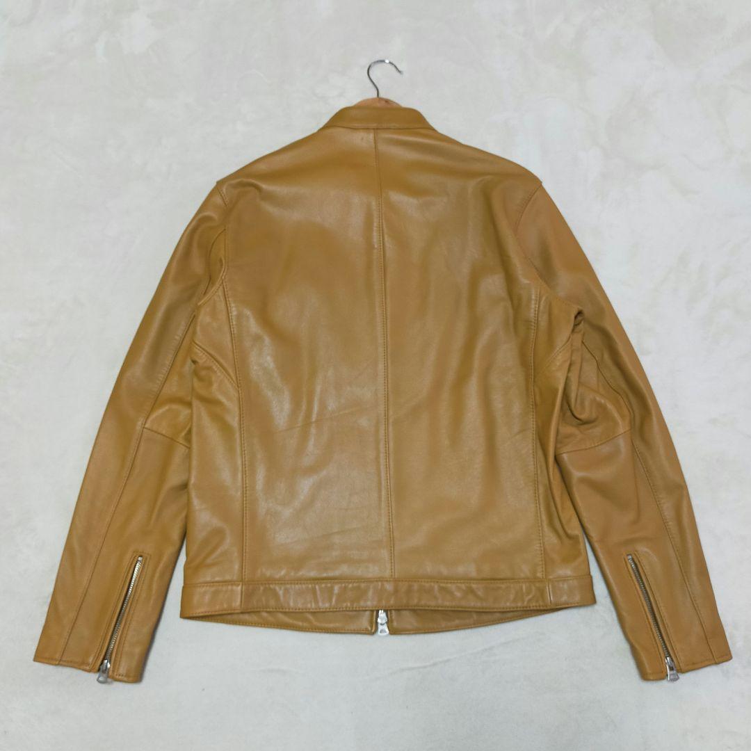 美品　ジーンズファクトリー　Lサイズ　羊革　シングルライダースジャケット