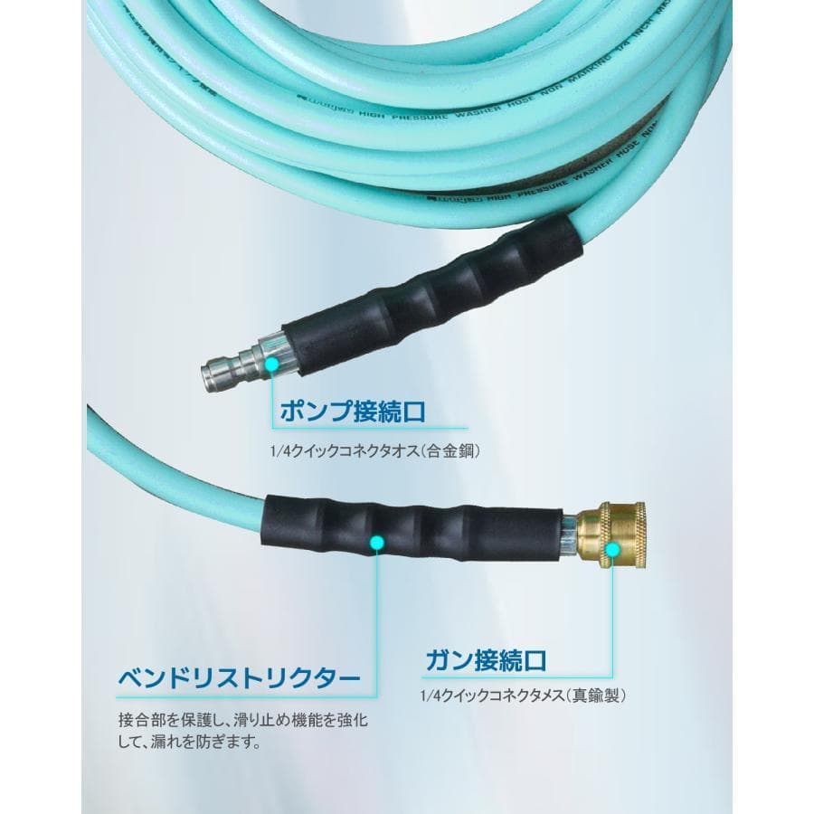★高品質！★Kareyou純正高圧洗浄機ホース 20ｍ 両端1/4
