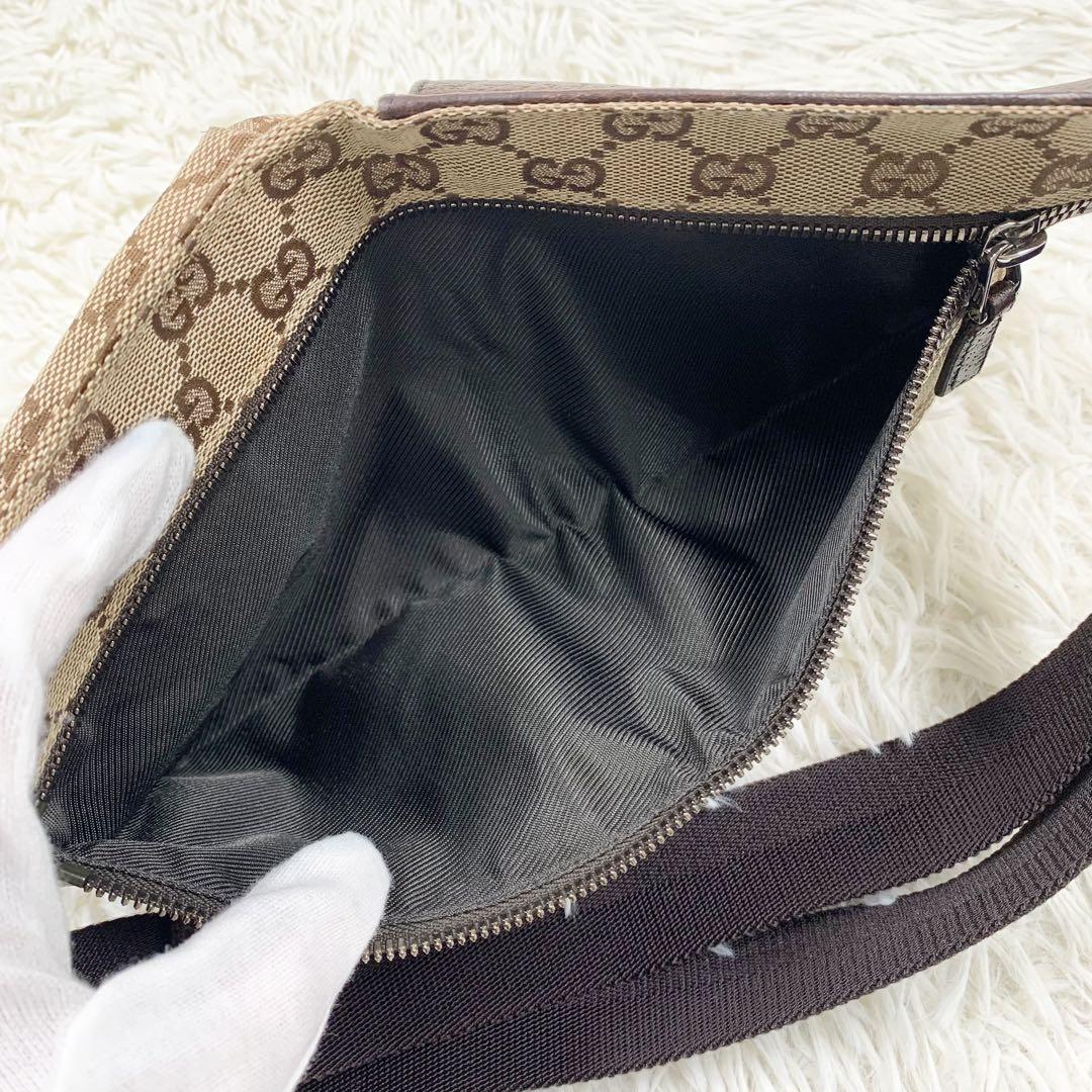 【✨極美品✨】グッチ ウエストポーチ GGキャンバス ベージュ
