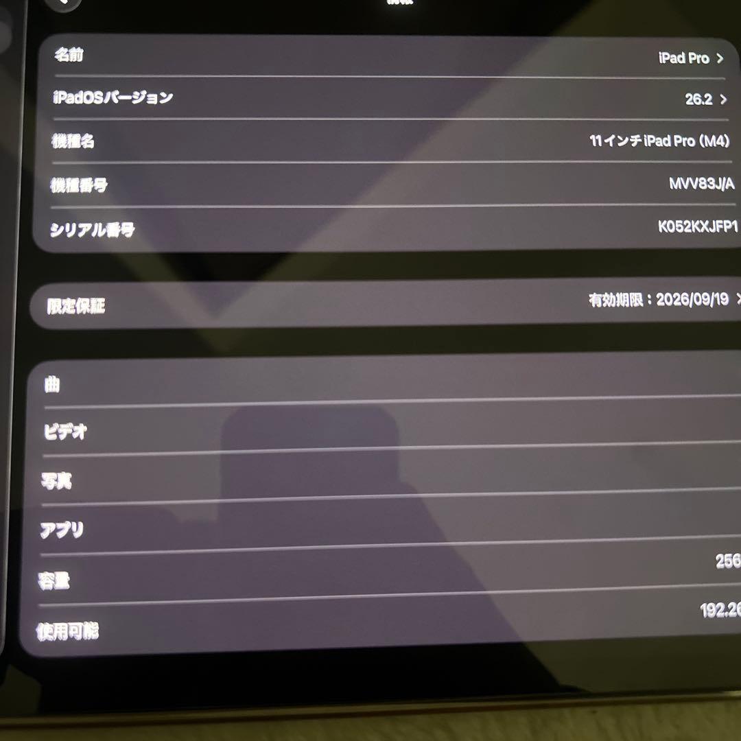 iPad Pro m4 11インチ　WiFiモデル　スペースブラック