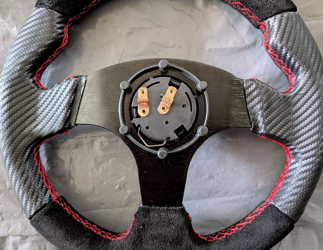 小径　28パイ　スポーツタイプ　ブラック&グレーコンビ　ステアリング