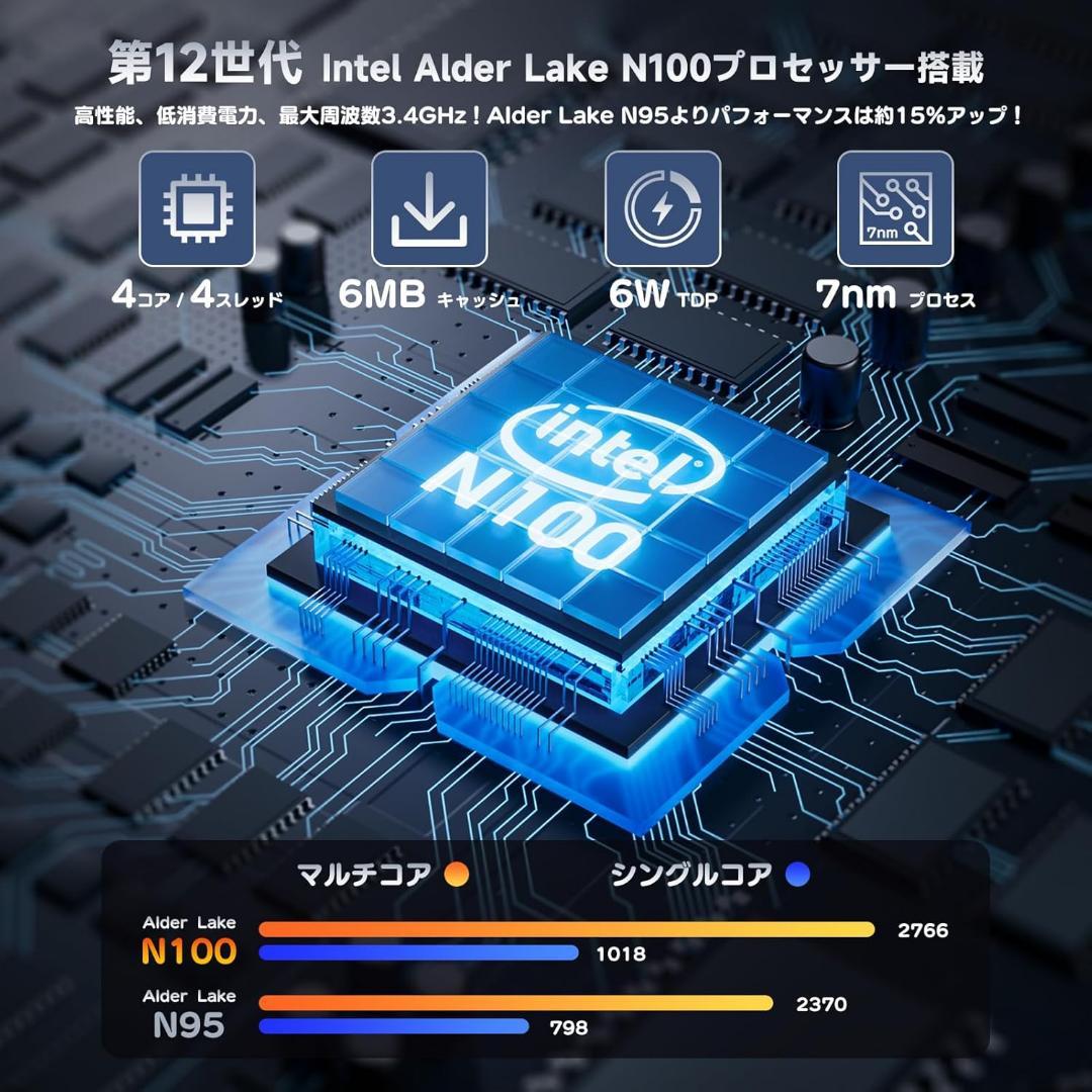 専用❣️ミニpc❣️n100 mini pc 動作サクサク 最大3.4GHz