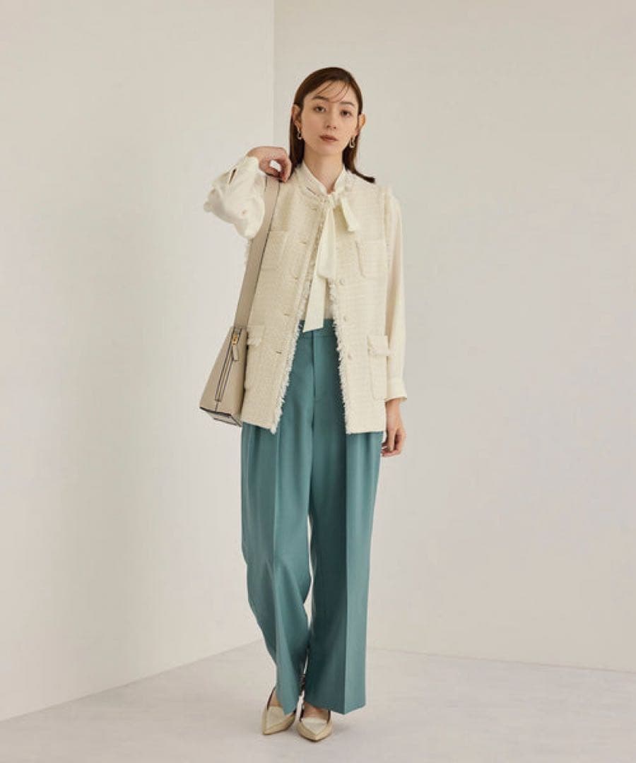 ROPÉ【洗える】ボウタイブラウス