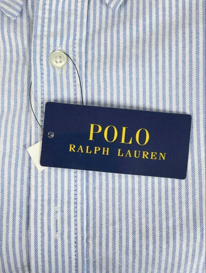 【新品】Polo Ralph Lauren 長袖 青白ストライプシャツ