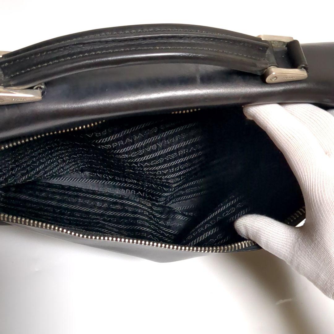 ✨PRADA✨ブリーフケース レザー ブラック 2室 ロゴ