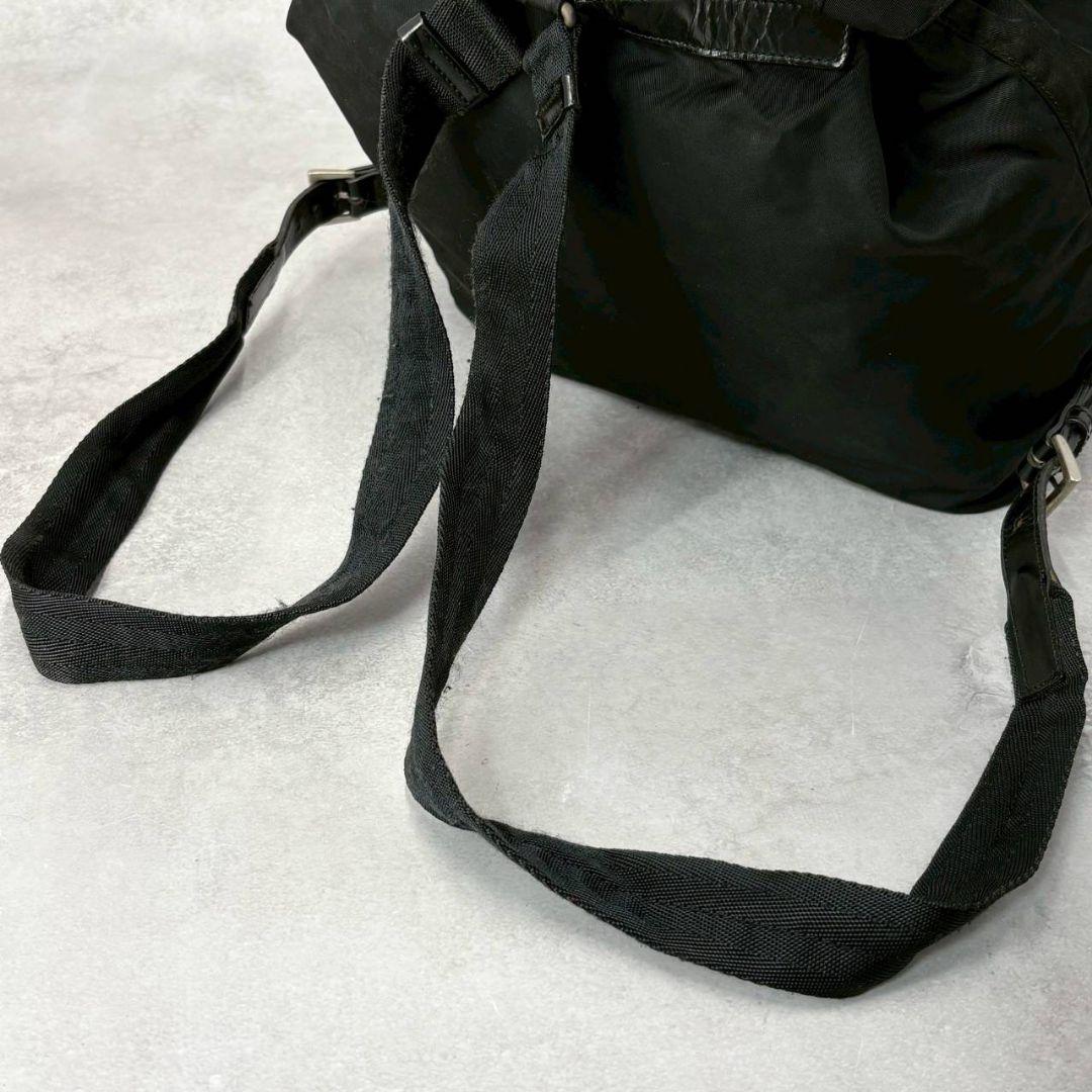 美品✨PRADA プラダ リュック バックパック ナイロン 三角ロゴ 黒