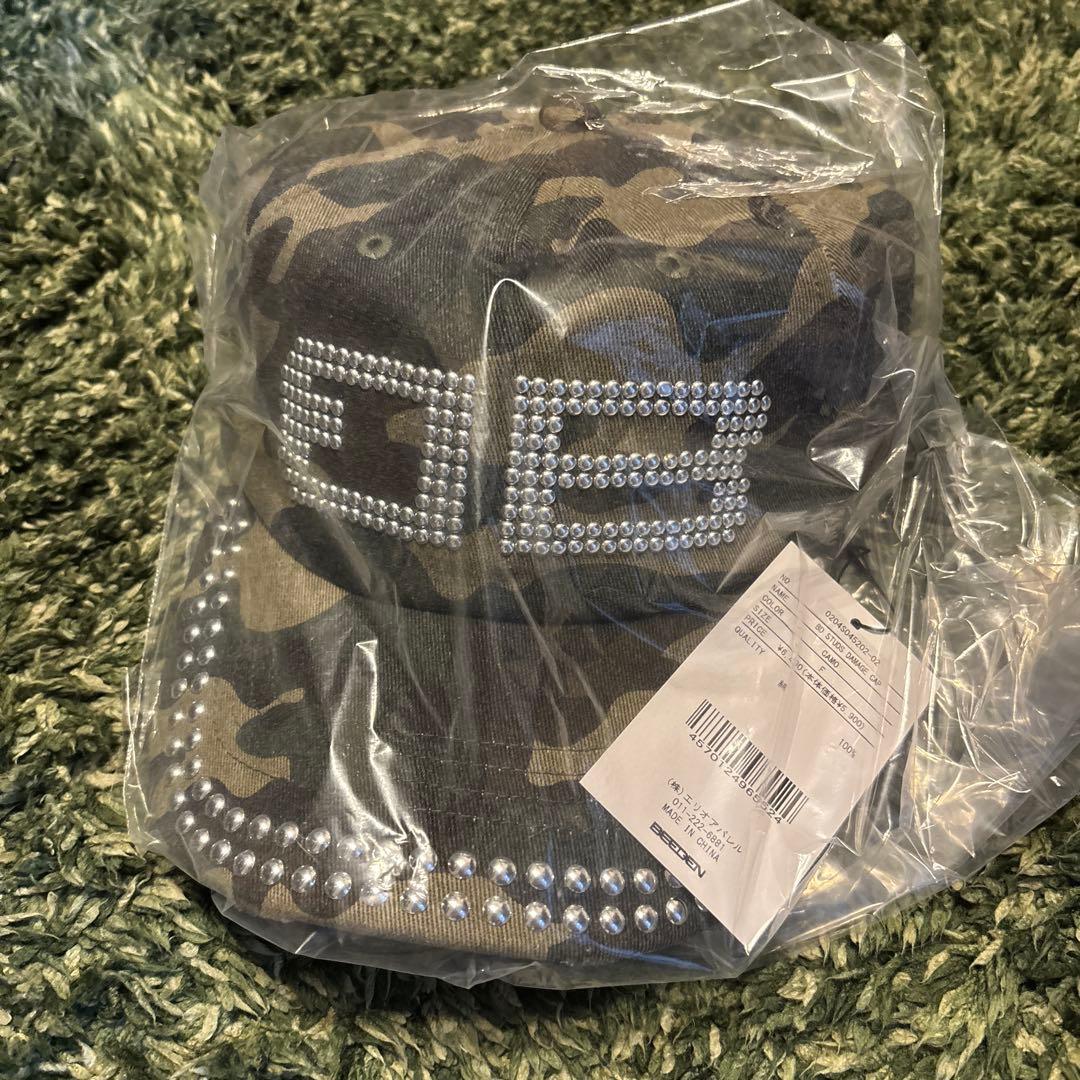 新品 BEEDEN STUDS DAMAGE CAP カモ 未開封品