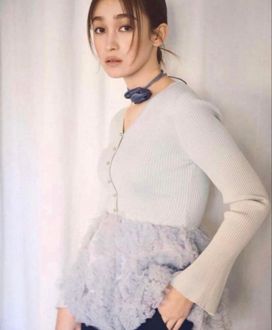 リランドチュール チュールバルーンペプラムニット