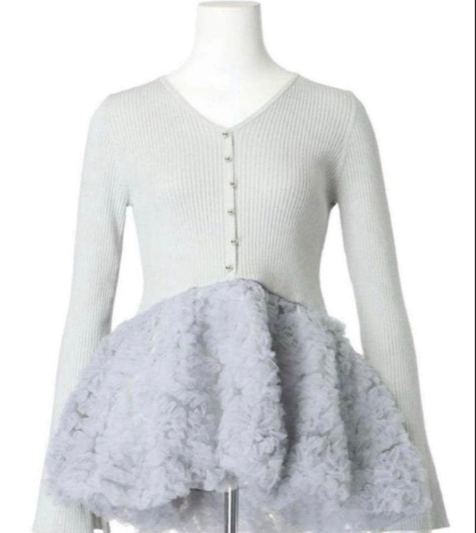 リランドチュール チュールバルーンペプラムニット