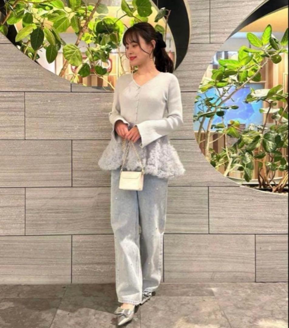 リランドチュール チュールバルーンペプラムニット