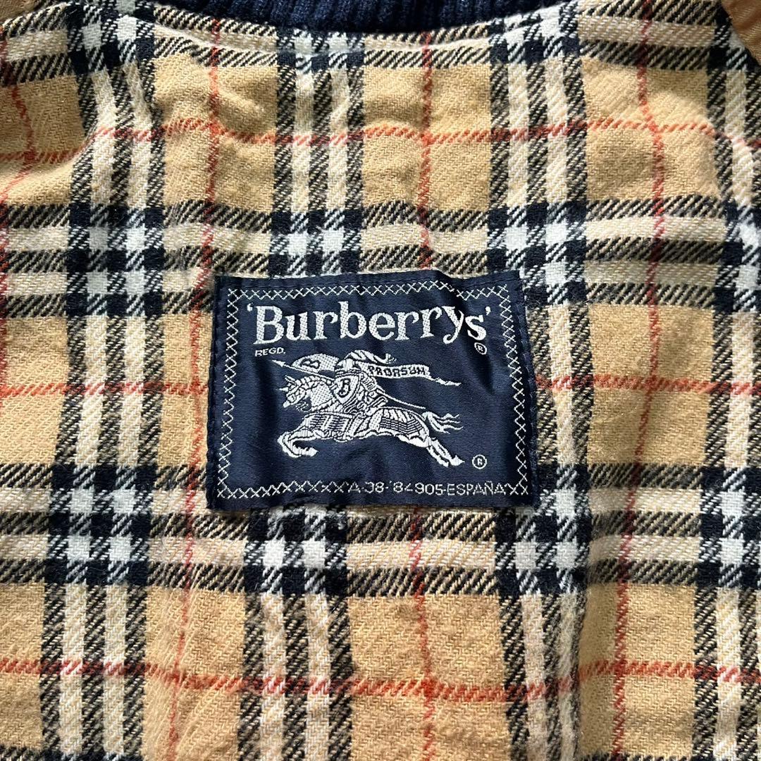 80s Burberrys ウール ボンバージャケット ネイビー ヴィンテージ