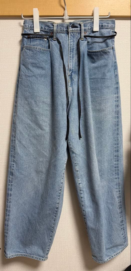 パンツ Vintage Reproduction Tuck Denim Jeans