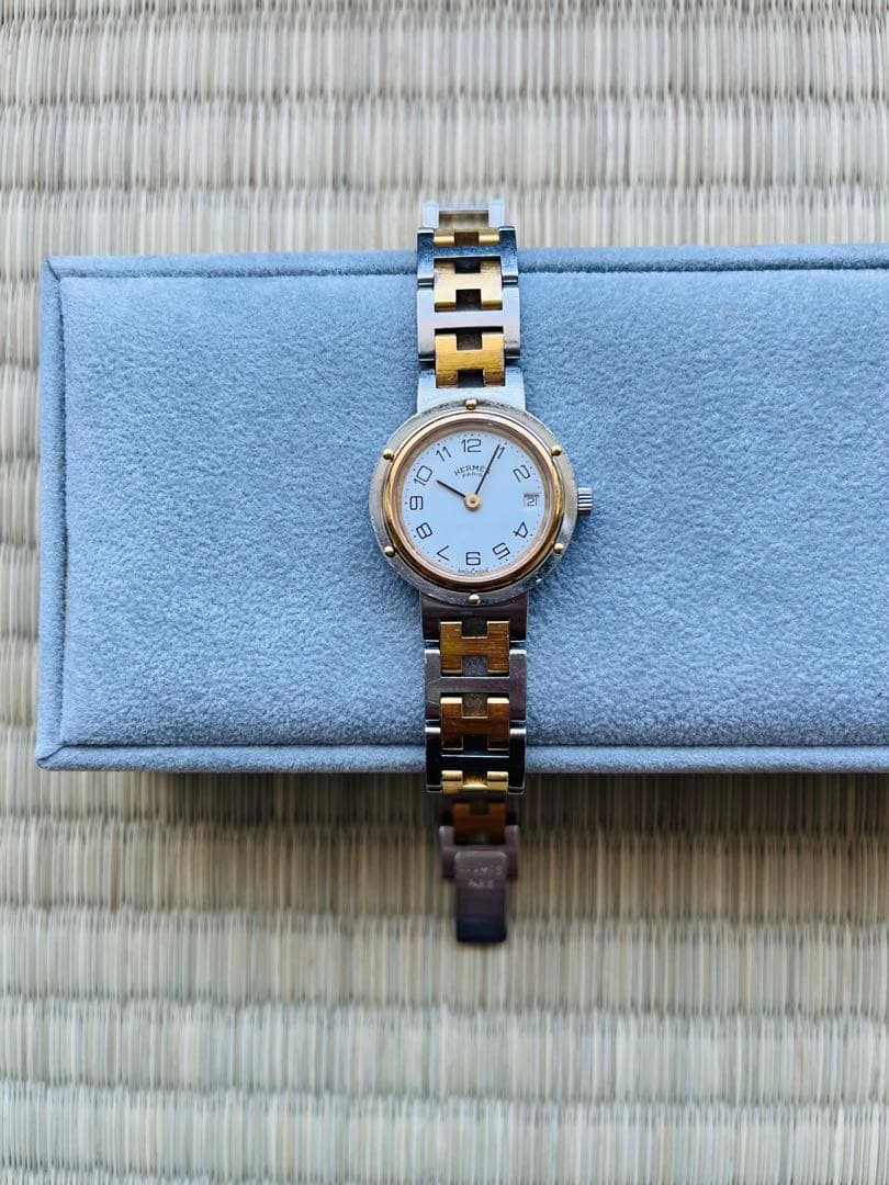 HERMES☆エルメス☆クリッパーコンビ☆クォーツ☆電池交換済み