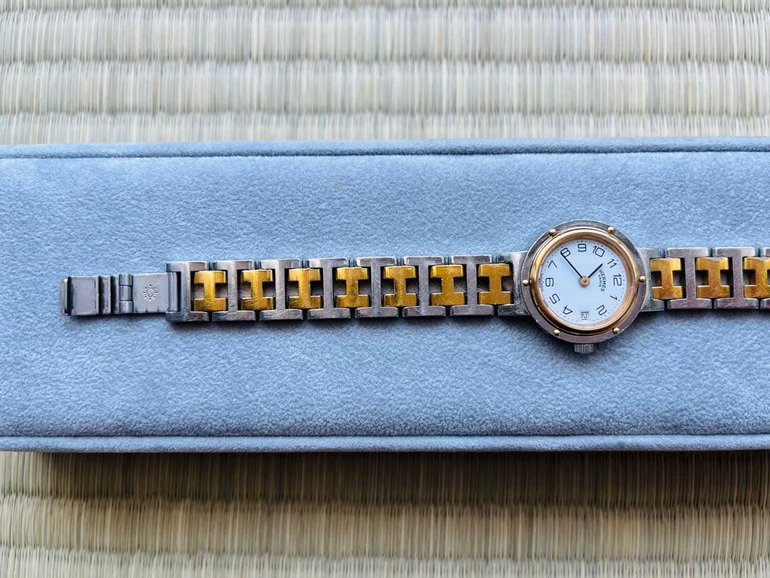 HERMES☆エルメス☆クリッパーコンビ☆クォーツ☆電池交換済み