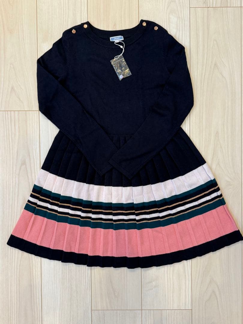 【新品タグ付き】　ジャカディ　ワンピース ネイビー　　　140cm 10A