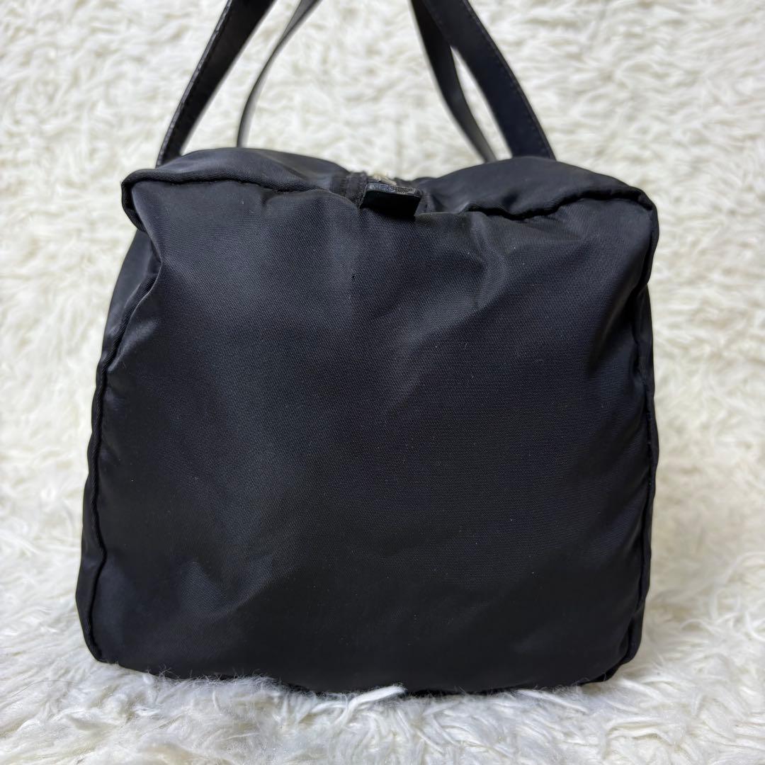 良品✨ PRADA ミニボストンバッグ 三角ロゴ ナイロン レザー ブラック