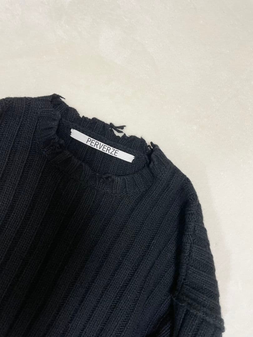 PERVERZE パーバーズ Crash Knit クラッシュ ニット 短丈