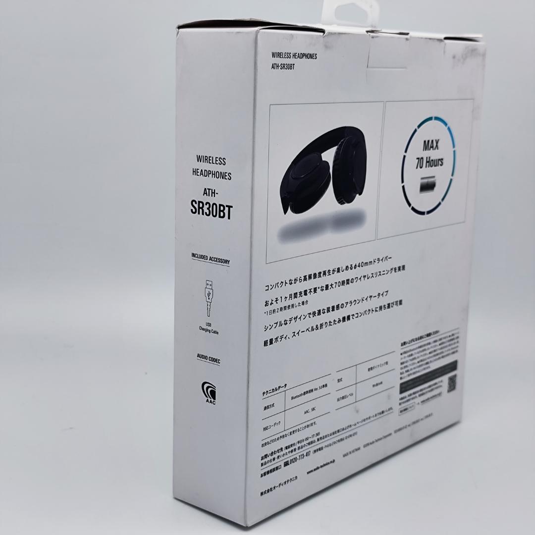 オーディオテクニカ ATH-SR30BT BK ワイヤレスヘッドホン 密閉型