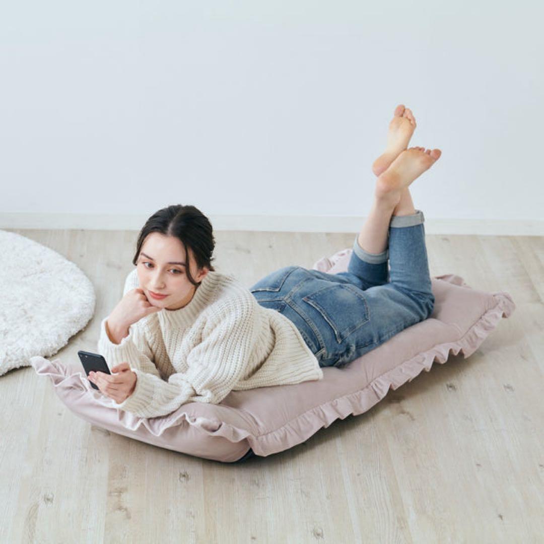 極美品Francfranc カランフロアチェア　ハイバック　グレー