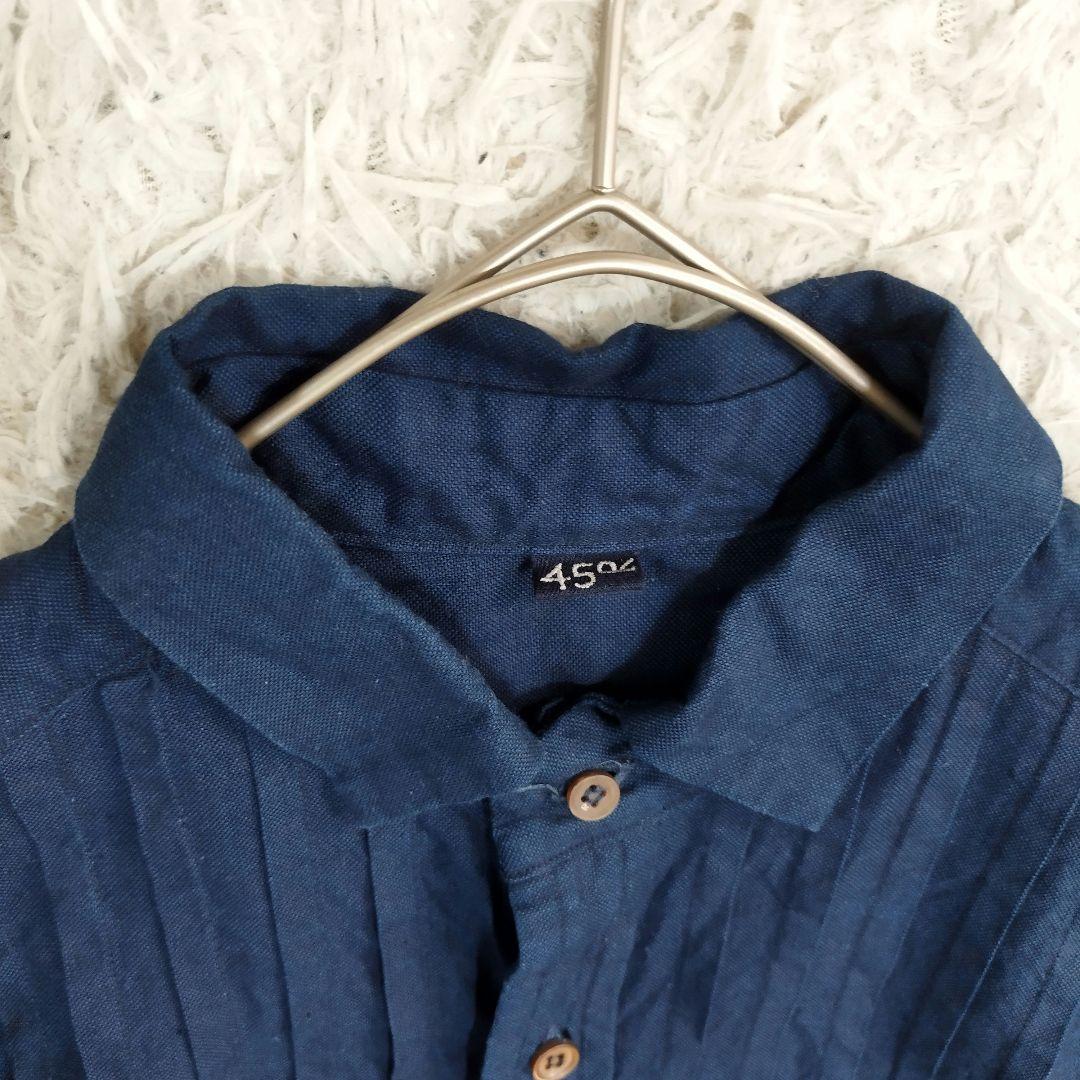 17272✨45R 現行 オックスフォードの908タックシャツ インディゴ