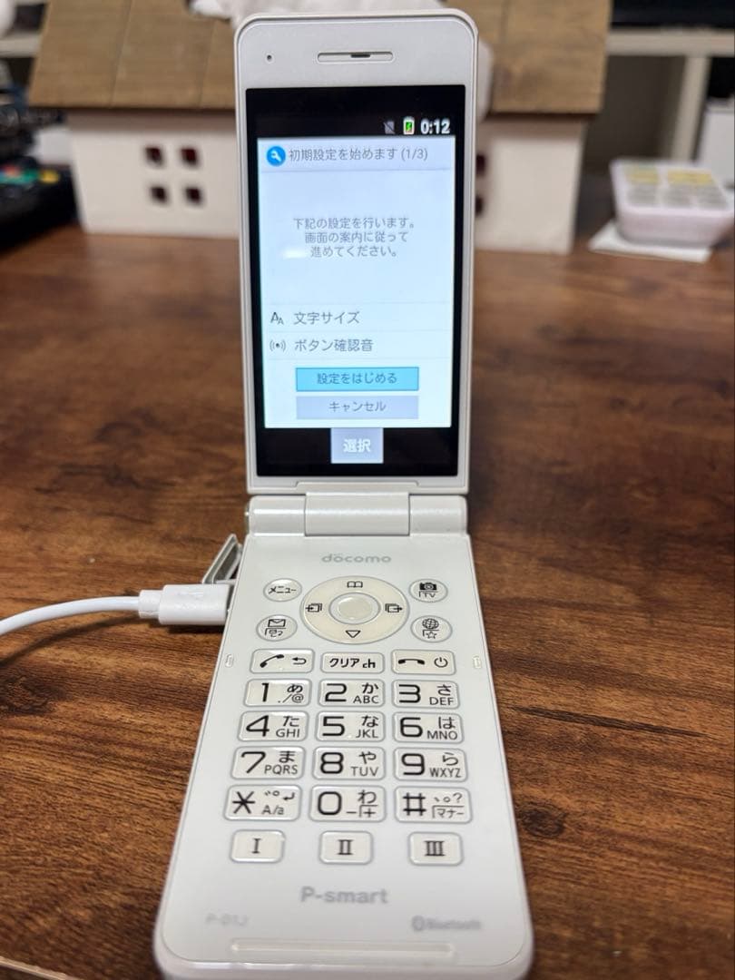 docomo P-smart ホワイト P-01J ガラホ