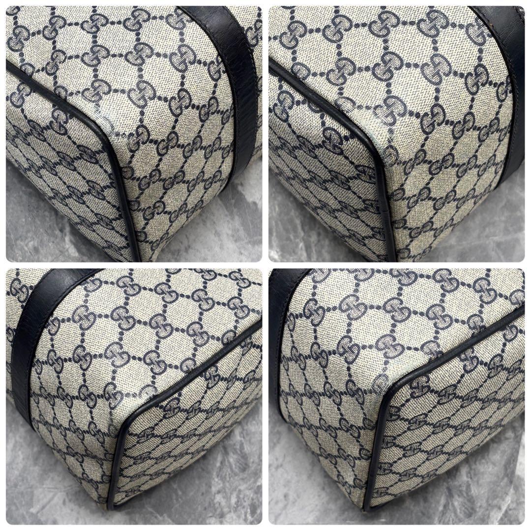 ✨極美品✨GUCCI シェリーライン GG ネイビー ボストンバッグ レザー