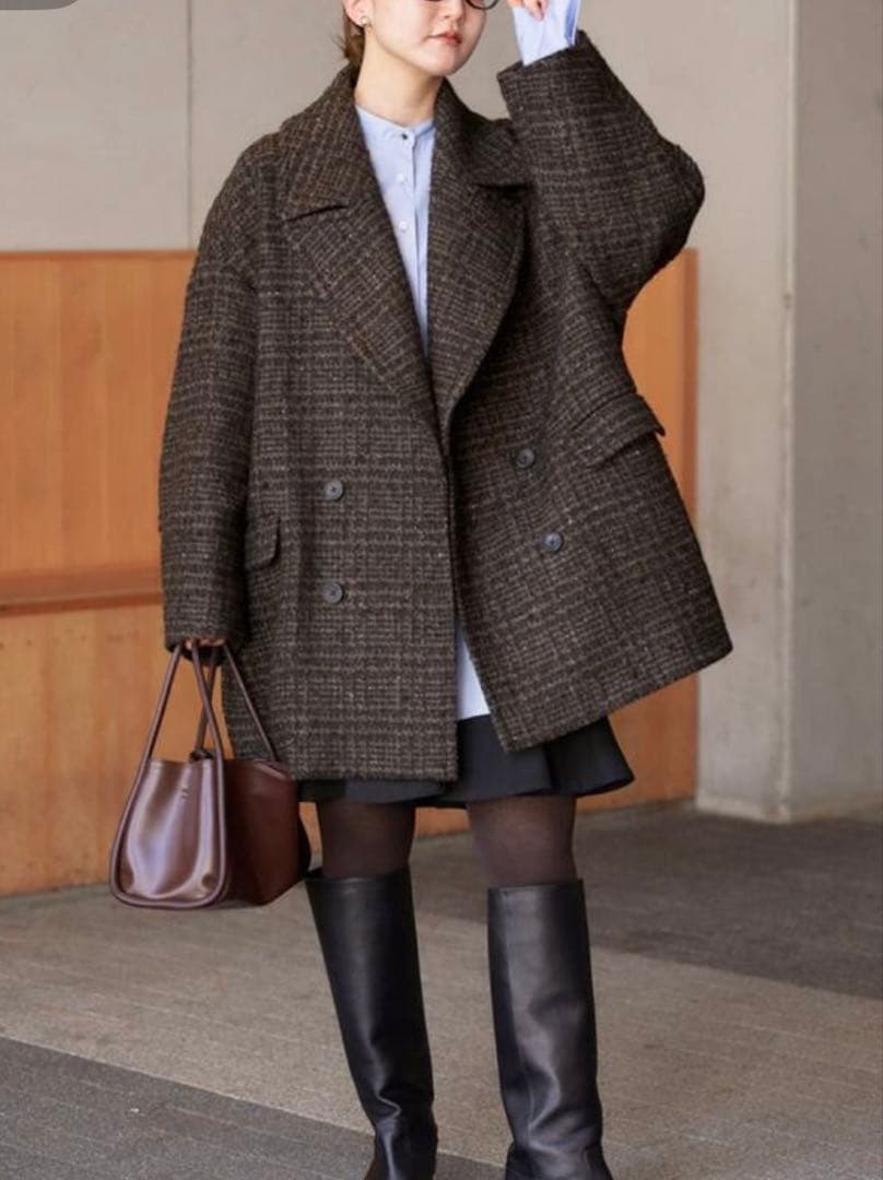 IENA LA TORRE チェックコート