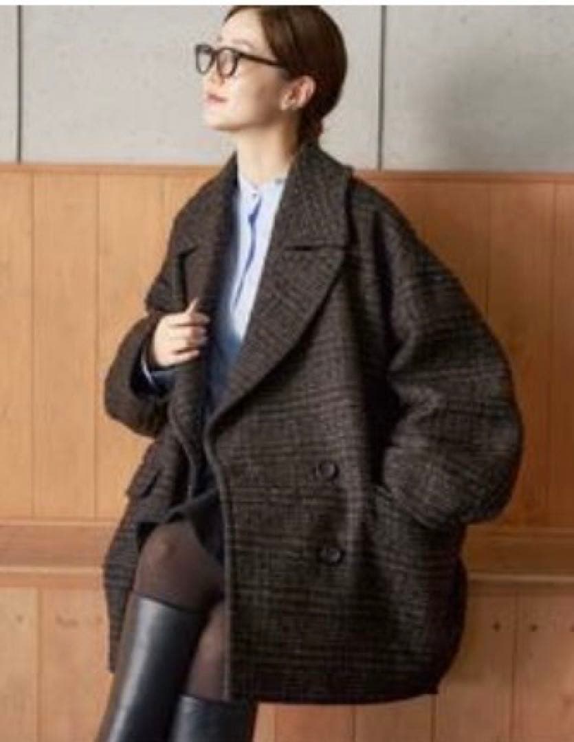 IENA LA TORRE チェックコート