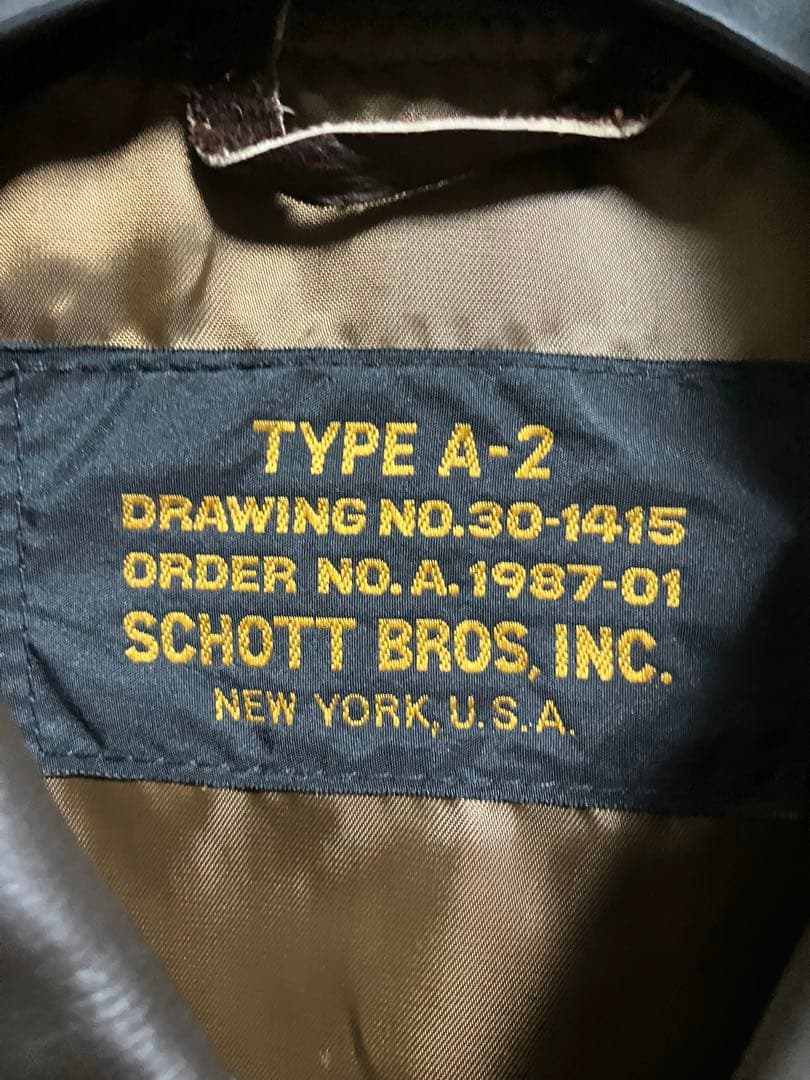 90s schott A2 レザージャケット USA製