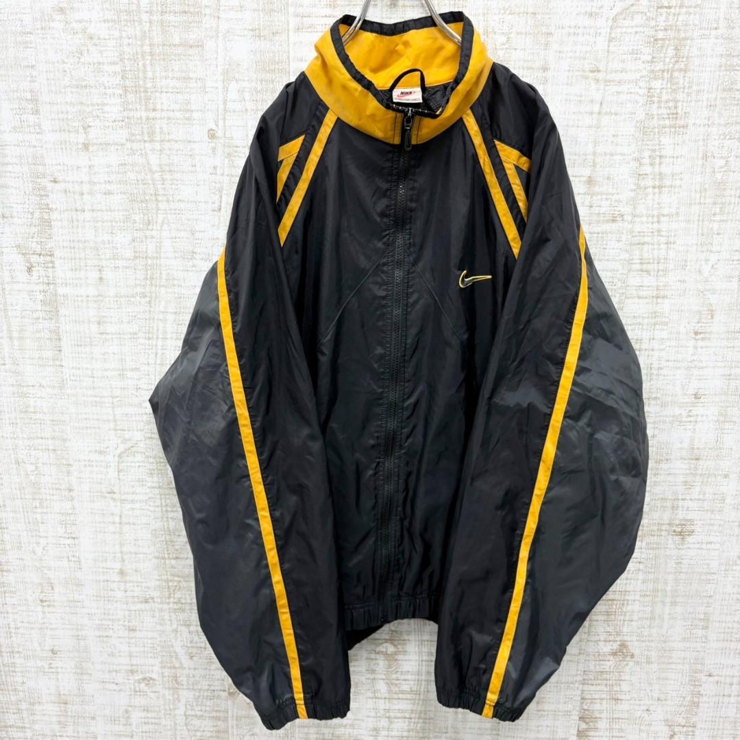 FU128《白タグ》ナイキ　ナイロンジャケット　刺繡スウッシュバッグロゴ