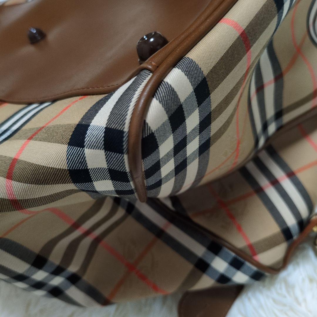 ✨希少✨ バーバリー ボストンバッグ 月桂樹 ノバチェック シャドーホース