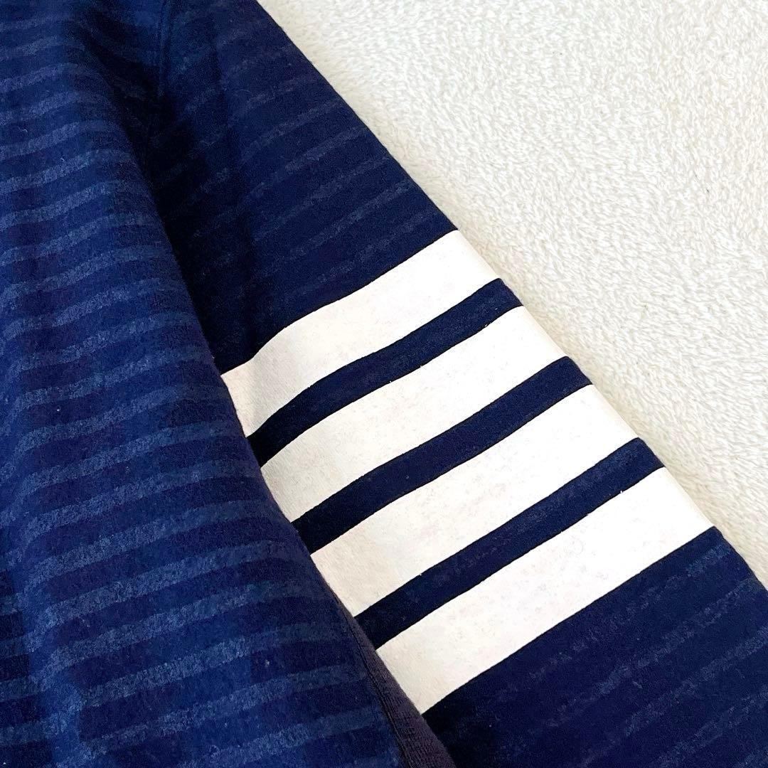 未使用級★THOM BROWNE★希少 ウールボーダーニット ネイビー 兼用 S