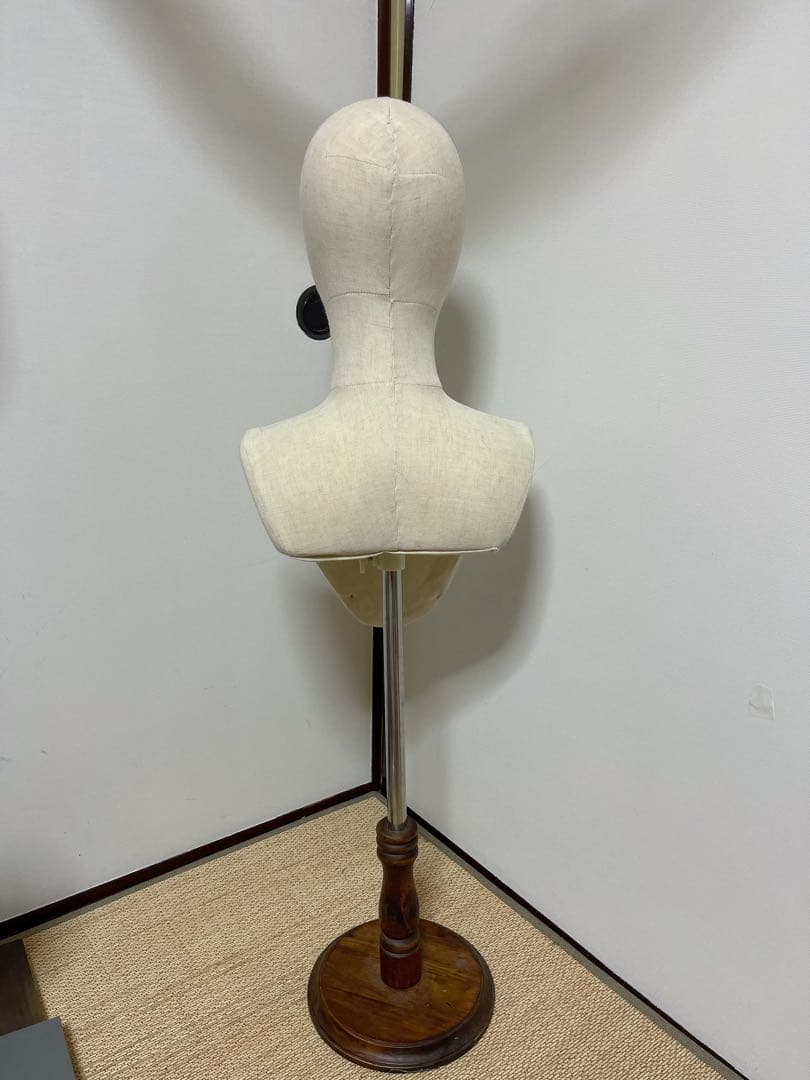 布製マネキン 木製ベース 金属スタンド
